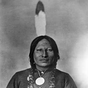 RAIN-IN-THE-FACE (d. 1905). Lakota chief. Photographed in 1880