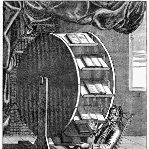 READING DESK, 17th CENTURY. Revolving reading desk invented in the 17th century by the Frenchman Nicolas Grollier de Servi
