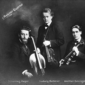 REBNER QUARTET, c1910. German string quartet. Left to right: Johannes Hegar, Ludwig Natterer