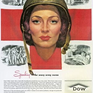 Recruitment poster for World War II army nurses