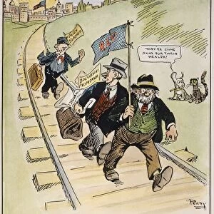 RED SCARE CARTOON, 1919. Moving Days. American cartoon published during the Red Scare of 1919