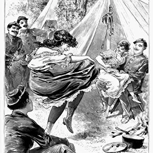 REFORM SCHOOL GIRLS, 1895. Wood engraving from the Police Gazette, 1895