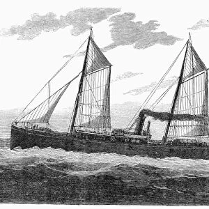 REFRIGERATED SHIP, 1876. Le Frigorifique, a French vessel built in 1876 to carry refrigerated meat from America to Europe. Wood engraving, 19th century