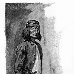 REMINGTON: SCOUT, 1890. An Apache Scout. Painting by Frederic Remington, 1890