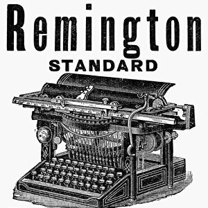 REMINGTON TYPEWRITER, 1888. Advertisement for the Remington Standard Typewriter, 1888