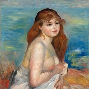 RENOIR: AFTER THE BATH. Oil on canvas, Pierre-Auguste Renoir, c1886
