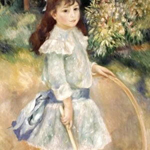 RENOIR: GIRL / HOOP, 1885. Pierre Auguste Renoir: Girl with a Hoop. Canvas, 1885