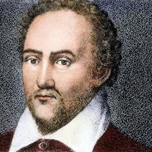 RICHARD BURBAGE (c1567-1619). English actor: line engraving, English, after a 17th century painting