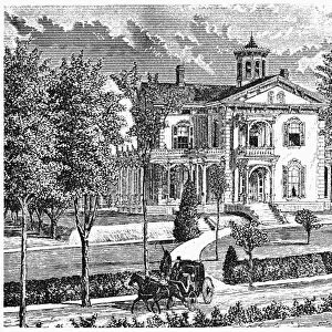 RICHARD HAWKINS RESIDENCE. The Richard F. Hawkins residence in Springfield, Massachusetts. Wood engraving, c1879
