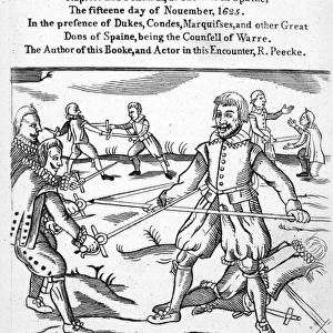 RICHARD PEEKE (fl. 1625). English adventurer. The title page of Peekes 1625 tract Three to One
