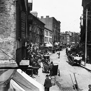 RIIS: MULBERRY BEND, c1888. The Mulberry Bend. Photograph, c1888, by Jacob Riis
