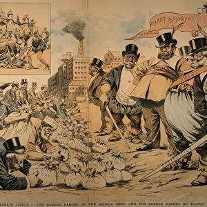 ROBBER BARONS, 1889. The Robber Barons of Today: an American cartoon of 1889
