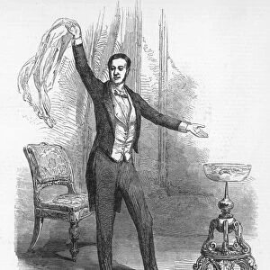 ROBERT HOUDIN (1805-1871). French magician. Houdin performing in Londoin in 1848: contemporary English engraving