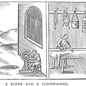 ROPER & CORDWAINER, 1659. A roper and cordwainer