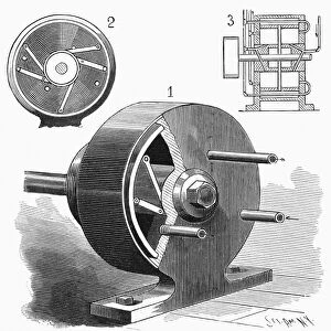 ROTARY ENGINE, 1898. Willerton and Shortliffs improved rotary engine. Engraving
