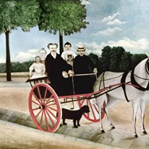 ROUSSEAU: CART, 1908. Father Juniers Cart. Oil on canvas by Henri Rousseau, 1908