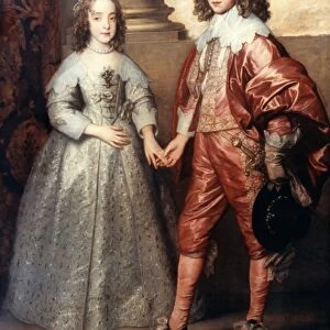 ROYAL COUPLE, 1641. Princess Mary (1631-1660), daughter of King Charles I of England