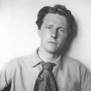 RUPERT BROOKE (1887-1915). English poet. Photographed, 1913, by Sherill Shell