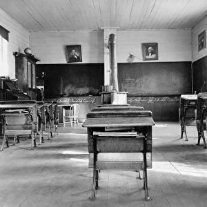 RURAL CLASSROOM, 1939. Interior of a one-room schoolhouse with seven pupils enrolled