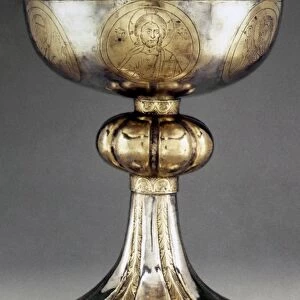 RUSSIAN CHALICE. Silver and gilt. Mid-12th century