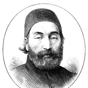 SAFFET PASHA. Mehmed Esad Saffet Pasha. Ottoman Grand Vizier. Engraving, 1876
