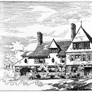 SAGAMORE HILL, c1880. An architectural drawing by the firm Lamb & Rich of what