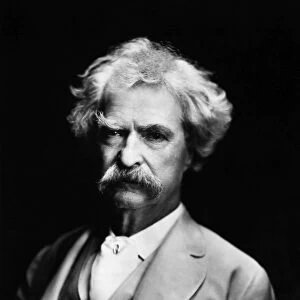 SAMUEL LANGHORNE CLEMENS (1835-1910). Aka Mark Twain. American humorist and writer. Phtographed 1907