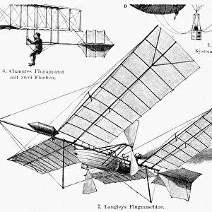 One of Samuel Pierpont Langleys flying machines of the late 1890s