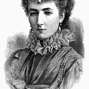 SARAH BERNHARDT (1844-1923). French actress. Line engraving, English, 1879