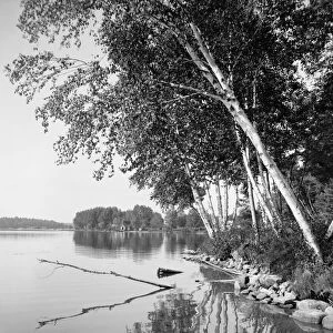 SARANAC LAKE, c1915. Upper Saranac Lake in the Adirondack Mountains near Saranac Lake, New York
