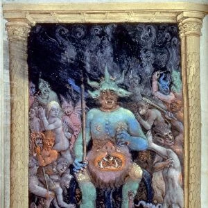 SATAN AND HELL, c1495-1500. Satan and lost souls of Hell: illumination from a French