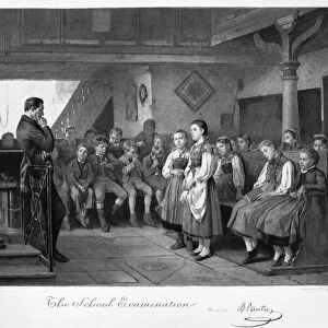 SCHOOL EXAMINATION, 1881. Mezzotint, 1881, after the Swiss Artist Benjamin Vautier