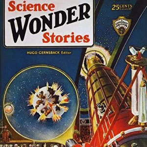 SCI-FI MAGAZINE COVER, 1930. American magazine cover, 1930