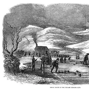 SCOTLAND: CURLING, 1854. Medal Match of the Fingask Curling Club in Scotland