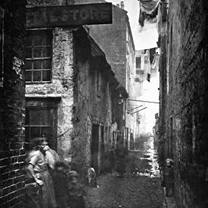 SCOTLAND: GLASGOW, 1868. Old Venel Close (alley) off High Street in Glasgow, Scotland. Photographed in 1868 by Thomas Annan