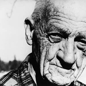 SCOTT NEARING (1883-1983). American economist, educator and writer. Photographed at his organic farm at Harborside, Maine, 1975