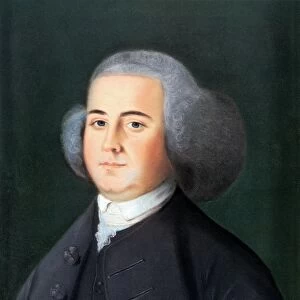 Second President of the United States. The earliest known portrait: pastel, circa 1766, by Benjamin Blyth