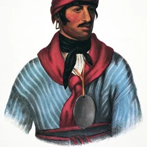 SELOCTA, 1825. Creek Native American. Lithograph after a painting, c1825, by Charles
