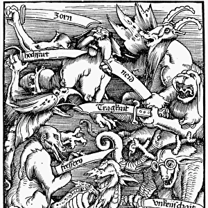 SEVEN DEADLY SINS, 1511. Woodcut by Hans Baldung-Grien, 1511