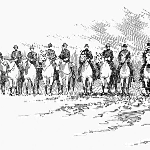 SEVENTH CAVALRY, 1891. A company of the Seventh Cavalry, which participated in