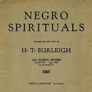 SHEET MUSIC: SPIRITUAL. Sheet music cover for the African American spiritual Go Down Moses