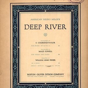 SHEET MUSIC: SPIRITUAL. Sheet music cover for the African American spiritual Deep River