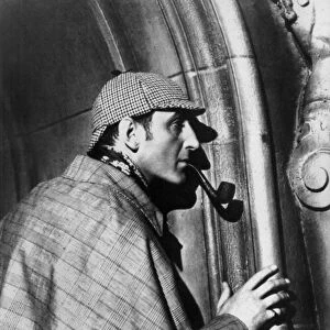 SHERLOCK HOLMES. Basil Rathbone (1892-1967). English actor. In the role of Sherlock Holmes