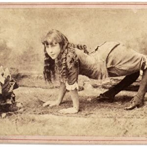 SIDESHOW: CAMEL GIRL, 1886. Sideshow pitch card featuring Ella Harper, the Camel Girl