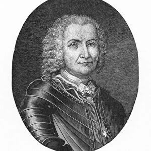 SIEUR DE BIENVILLE (1680-1747). Jean-Baptiste Le Moyne, French colonial administrator and founder of New Orleans. Line engraving, 19th century