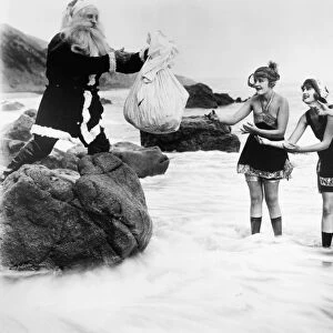 SILENT FILM STILL. Phyllis Haver (far right) in a scene from Thirty Years of Fun