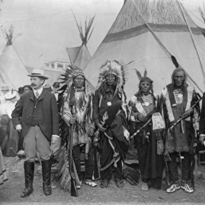 SIOUX CHIEFS, 1901. William Jennings Bryan (far right) posed with a group of Sioux