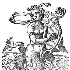 SIREN. Woodcut, German, 1599