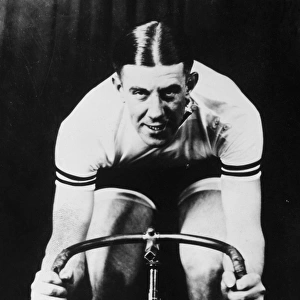 SIX-DAY BICYCLE RACER. Anthony Beckman, an American six-day bicycle racer of the 1930s