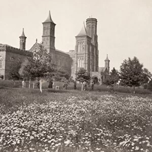 SMITHSONIAN, 1862. A view of the Smithsonian Institution in Washington, D. C. Photograph by A